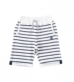 Little Label chino sweat bermuda black/white stripes