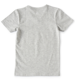 Boys t-shirt v-neck grey melee, Little label