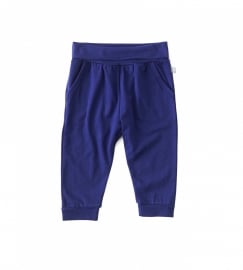 Jersey pants folded waist uni navy blue, Little Label