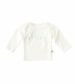 Newborn shirt ice blue chestprint, Little label