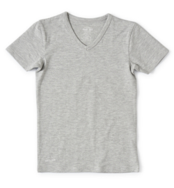 Boys t-shirt v-neck grey melee, Little label