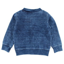 Ink Cardigan-Oekotex Indigo Blue, Enfant