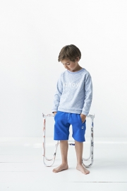 Little label Sweater light blue melees ahoy print unisex kids