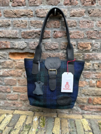 Thistlebag "Olive" in Black Watch stof van Harris Tweed