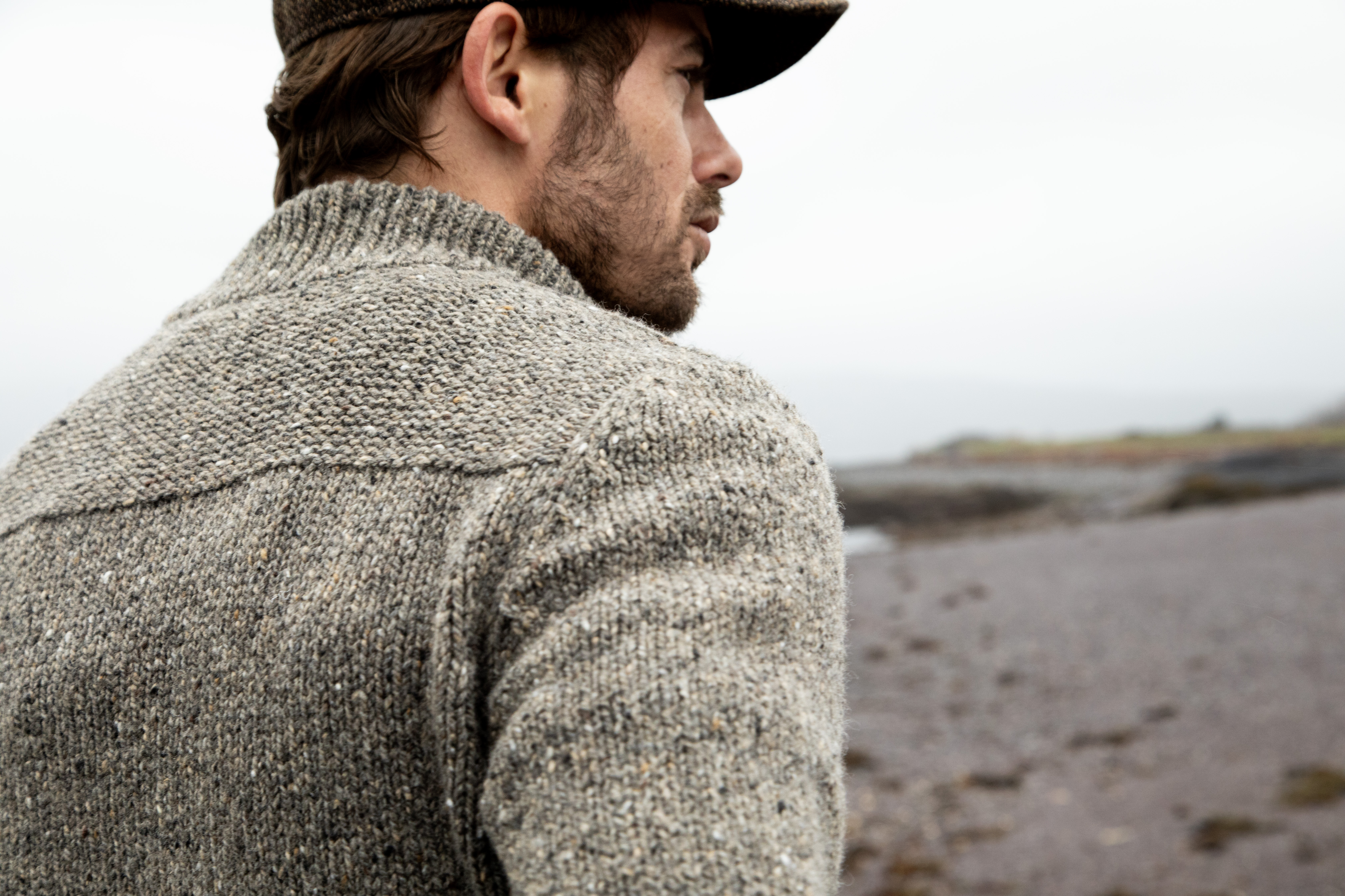 FJ704M Half Zip Neck Sweater - Rabbit