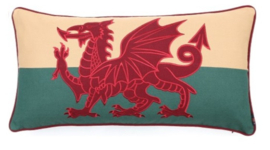 Welsh Dragon vintage kussen XXXL