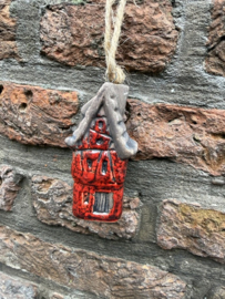 Rood keramiek huisje