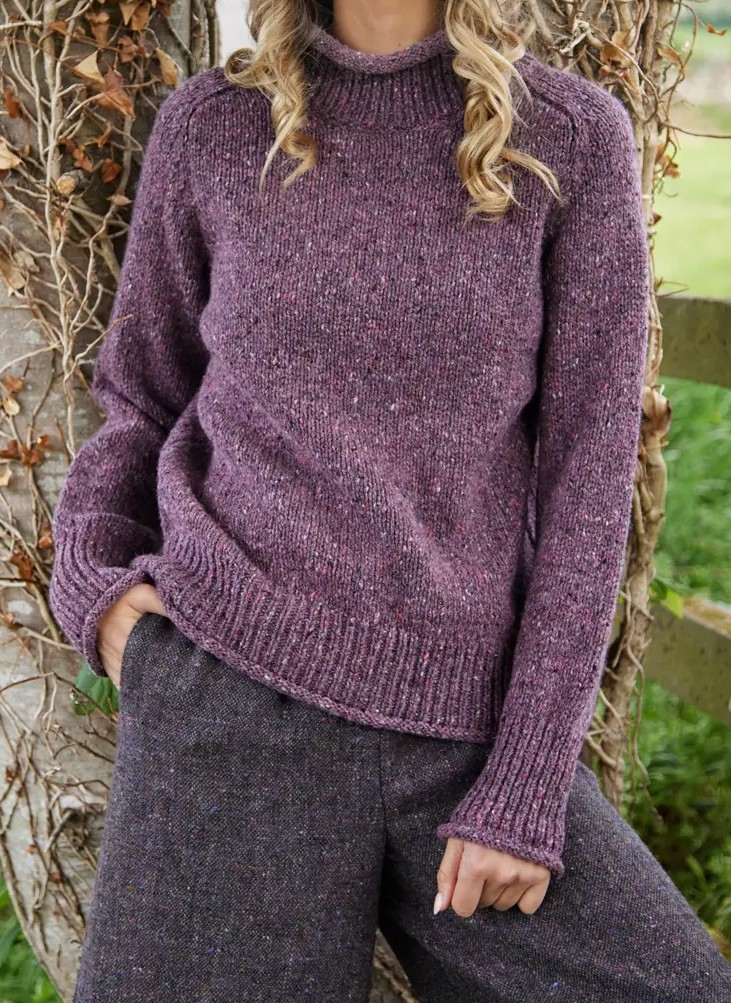 SI628M Saddle Shoulder W/Roll Edges - Dark Mauve
