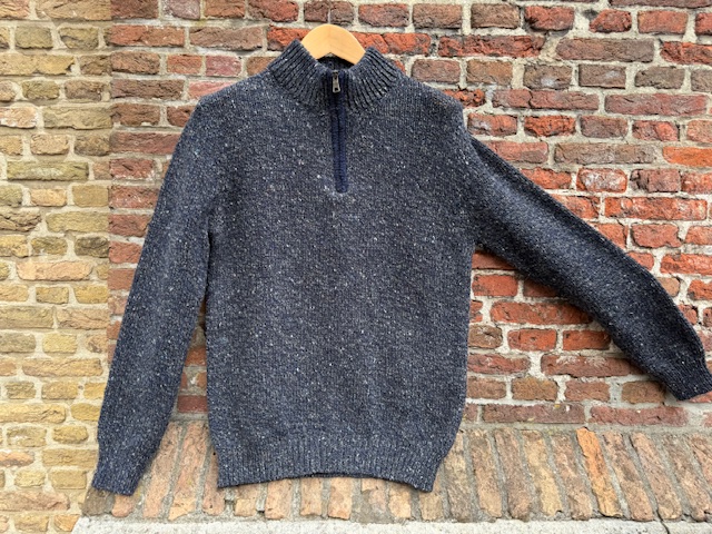 FJ704M Half Zip Neck Sweater - Navy Slate
