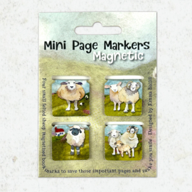 Set van 4 magnetische boekenleggers Vrolijke Schaap