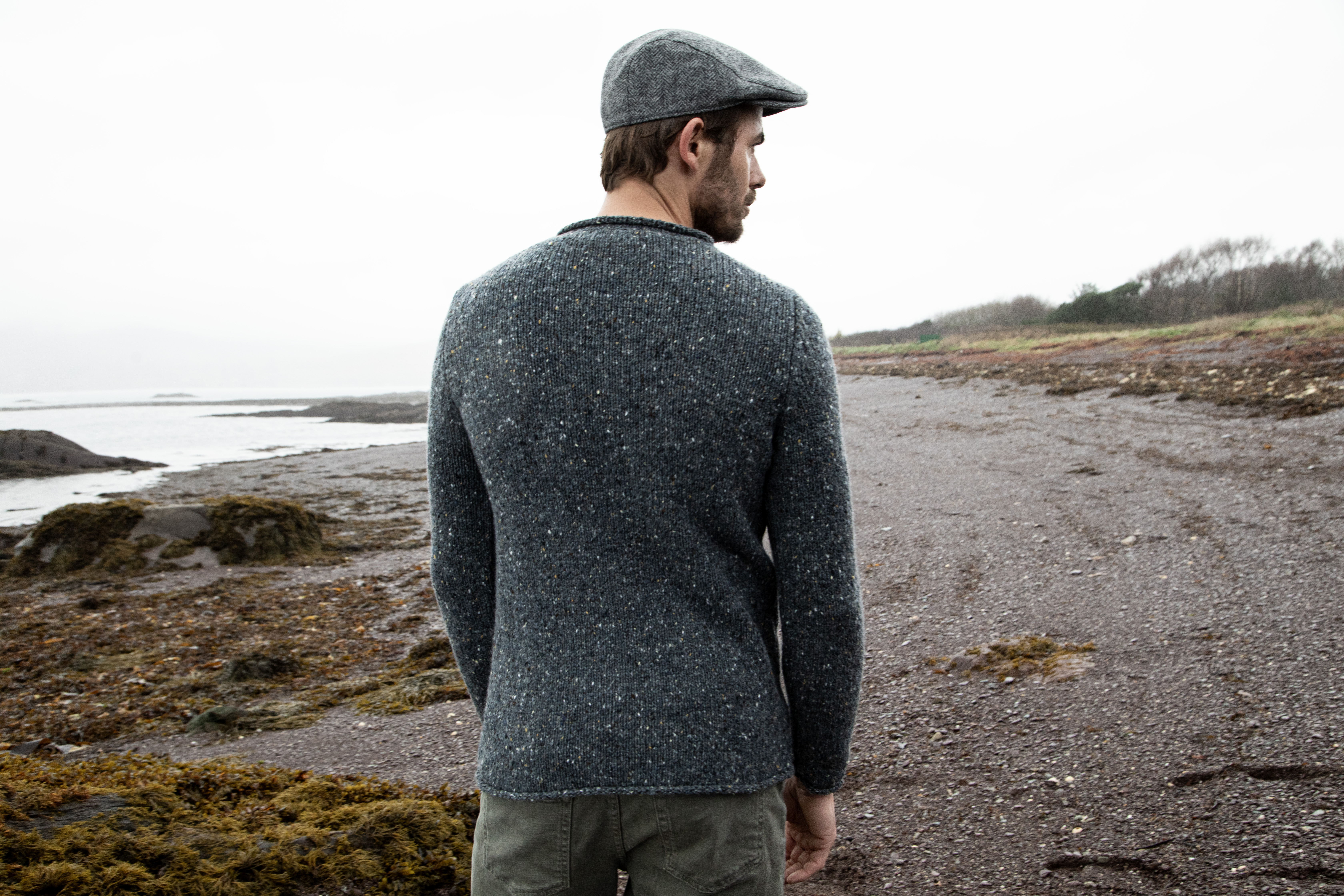 FI600M Roll Neck Sweater - Navy Slate