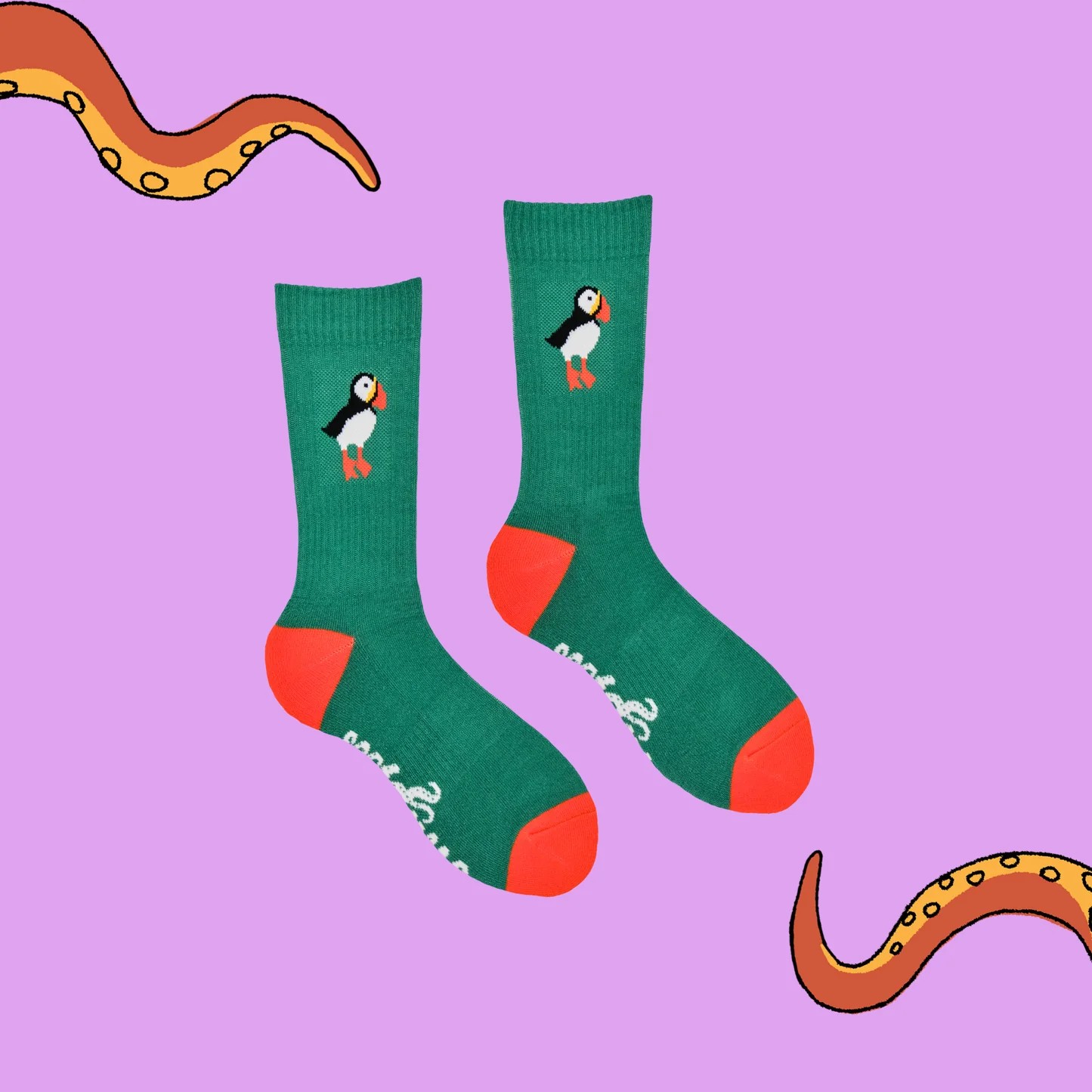 Soctopus Sportsokken Puffins - One Size, One colour