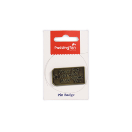Pin badge Paddington™ "Please look after this bear, thank you"