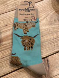 Soctopus Och Aye the Moo sokken Mintgroen 37-42