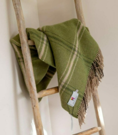 Merino/Cashmere Groen ruiten plaid