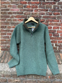 C283 Wol/Cashmere trui met ritsje in "Wave"