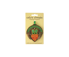 Geborduurd Claddagh ornament