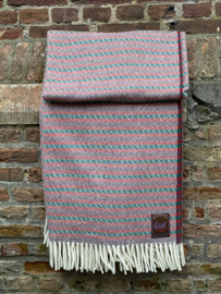 Fair Isle deken Donkerrood/Aubergine & Flessengroen