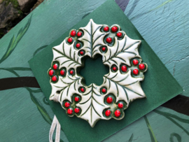 Kerstkrans van keramiek
