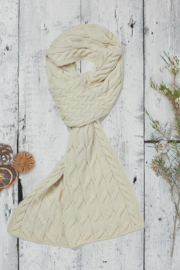 Supersoft Merino "Lus" sjaal Oatmeal