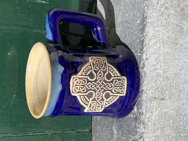 Schotse Keltisch Kruis beker Blauw