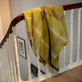 Merino/Cashmere Groen ruiten plaid
