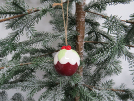 Christmas pudding van keramiek