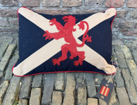Schotse vlag met leeuw patchwork kussen