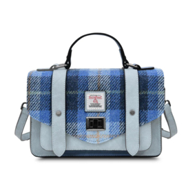 The Large Satchel Lichtblauwe ruit
