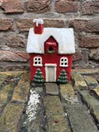 Keramiek Rood Kersthuis