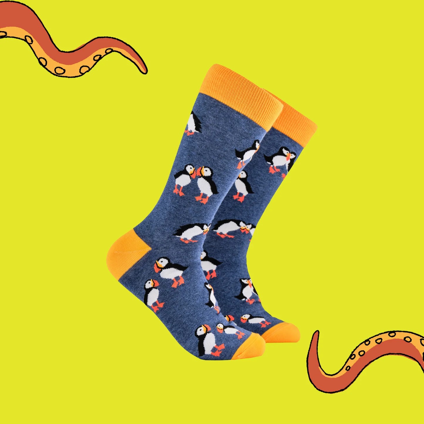 Dames sokken Soctopus Mate for Life 43-46 Donkerblauw