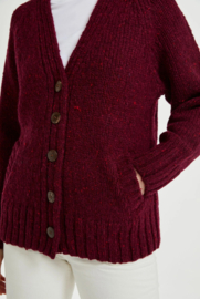 R870 Donegal Tweed vest Bordeaux