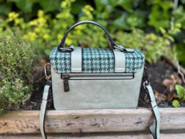 The Mini Satchel Green Dogtooth