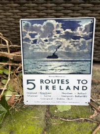 Metal Sign 5 routes to Ireland