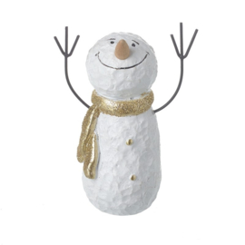 Sneeuwman met armpjes in de lucht