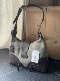 Thistlebag "Lily" in Green Herringbone stof van Harris Tweed