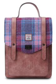 Carloway Laptop Backpack in Pink and Blue tartan
