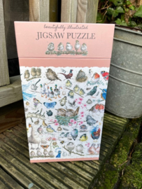 Wrendale puzzel "Feathered Friends"