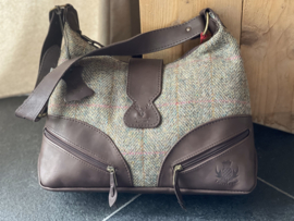 Thistlebag "Lily" in Green Herringbone stof van Harris Tweed