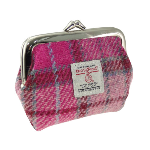 GA Harris Tweed portemonnee / Vibrant Pink Buchanan