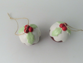 Christmas pudding van keramiek