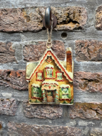 Metaal Gingerbread huis met bruine deur