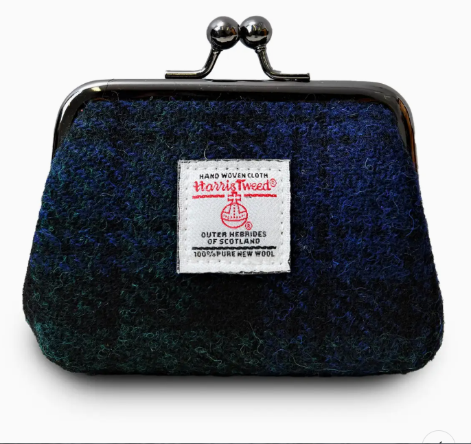 Harris Tweed portemonnee Black Watch tartan