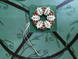 Kerstkrans van keramiek