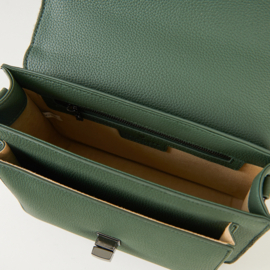 Leather Mini satchel Visgraat Olijfgroen