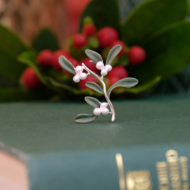 Mistletoe / Maretak Kerst broche