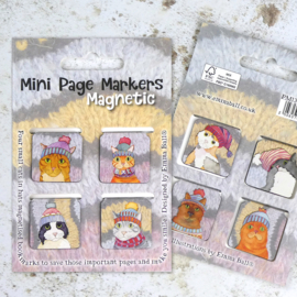 Set van 4 magnetische boekenleggers Cats in Hats