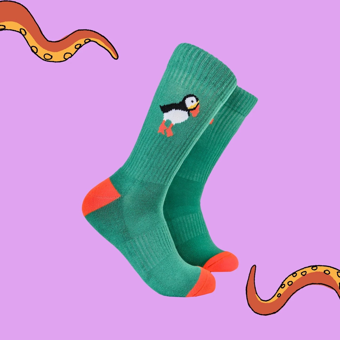 Soctopus Sportsokken Puffins - One Size, One colour