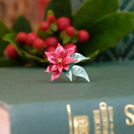 Kerstster broche
