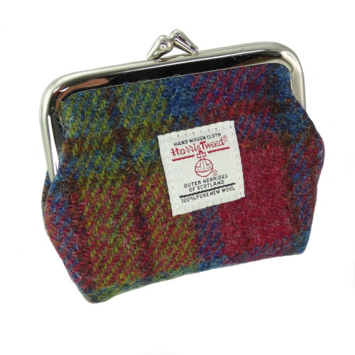 GA Harris Tweed portemonnee / Multi colour check